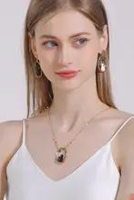 黒白猫デザインのジュエリーセット【リング・ブレスレット・ネックレス・イヤリング・スターモチーフ】（セットアップ対応）