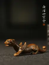 青銅製 大翼虎の筆架【シンプルな書道用具・文房四宝・コレクションギフト】