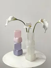 高級感あるアートガラス花瓶【不規則デザイン・リビングルーム装飾用】