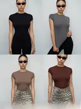 シンプルな二重構造のインナー不要タイトフィット長袖Tシャツ【女性用・ラウンドネック・ウエストシェイプ】