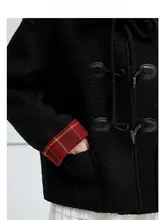 VEGA CHANG メリノウール製 レディースコート【秋冬用・ダッフルコート・ボタン付き】