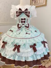 可愛いデザインのLolita風ジャンパースカート【吊りストラップ・夏用】（セットアップ対応）