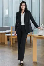 通勤ビジネス向けの高級感ある女性用ジャケット【長袖・ダブルブレスト・フォーマル】（セットアップ対応）