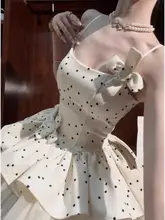フリル付きドットチュールのバレリーナ風ワンピース【プリンセススタイル・ショート丈】