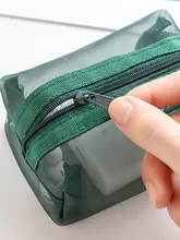メッシュデジタル収納ポーチ【旅行用・ミニ・ポータブル・コインパース・データケーブル・イヤフォン・スマホアクセサリー・化粧ポーチ・カードケース】