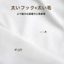 超薄型静音マジックテープ付き柔らかいベビーフリース布【無音・自己粘着】