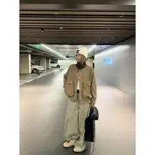 レディース 秋冬用 ハイウエストゆったりデニムパンツ【レトロなヒョウ柄・ワイドレッグ】