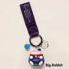 かわいい招財猫デザインのキーホルダー【高級感あるカップル向け・自動車用】