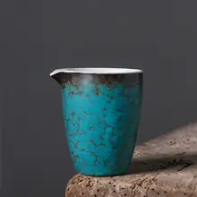 緑松釉の公道杯【陶器製・シンプルなデザイン・功夫茶用】