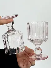特別仕様ピンクのプリーツハイボールグラス【シャンパングラス・ワイン用・おしゃれなデザイン】