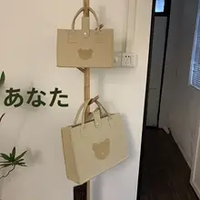 シンプルなデザイン！カートン風フェルトギフトバッグ【コンパクト・大容量・ショッピング用】