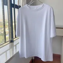極上の柔らかさのコットン製ホワイトTシャツ【レディース・薄手・ショートスリーブ・カジュアル】