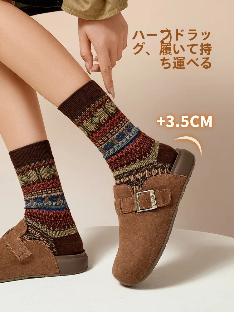 Camel レトロデザインカジュアルシューズ：女性向けボックスタイプの実用性と履き心地