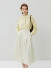 Aラインプリーツスカート【秋用・通勤・フレンチスタイル】