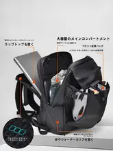 防震デザインのリュックサック【パソコン用・男女兼用・通勤・旅行向け・多ポケット】