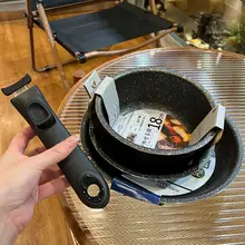 分離可能なハンドル付きマイオリヌ石のフライパン【家庭用・ノンスティック・平底】