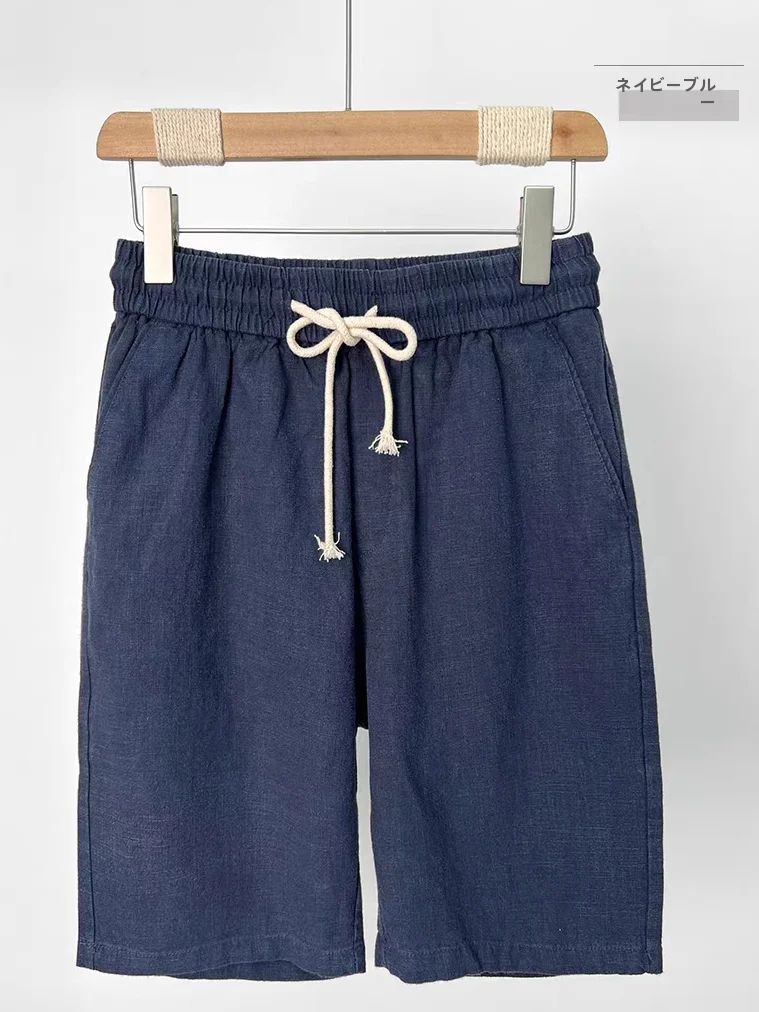 高級リネン製ショートパンツ：夏のカジュアルコーデに最適な五分丈パンツ
