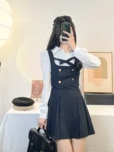 アイスクリームとクジラのレトロ学院風ベスト【コーデュロイ・プリーツスカート付き】（セットアップ対応）