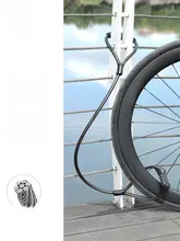 West Biking ダブルロックタイプ鋼製ワイヤーロック【自転車・バランスバイク・バイク用・防犯】