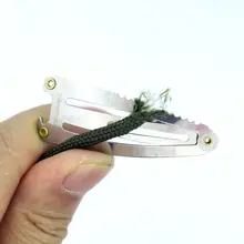 不鏡鋼製の多機能ツール バーガー付きヘアクリップ【アウトドア・耐久性あり・開瓶器・定規・ノコギリ付き】