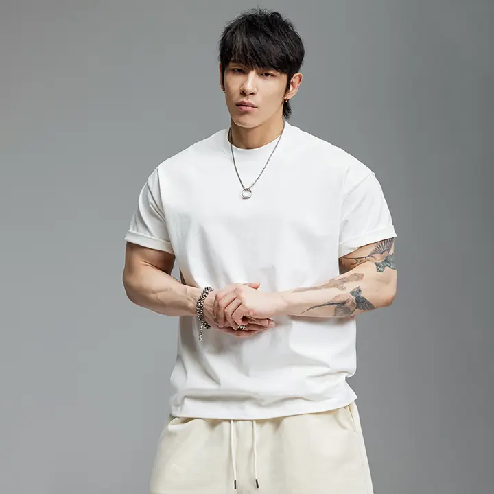 MUSCLE DOG 春夏用 メンズ 半袖Tシャツ【シンプルデザイン・通気性・トレーニング対応】