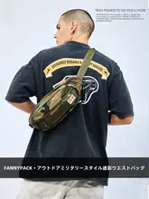 アウトドア用迷彩ウエストポーチ【防水ナイロン・タクティカルデザイン・横掛け可能】