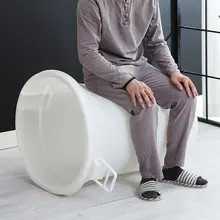 大容量プラスチック水桶【フタ付き・厚手・家庭用・洗車用】