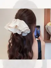 大ぶりのフリルネットシュシュ【上質感・ハーフアップ対応】