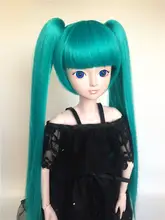 BJD用 カラフル 双馬尾ウィッグ【虎クリップ付・取り外し可能】