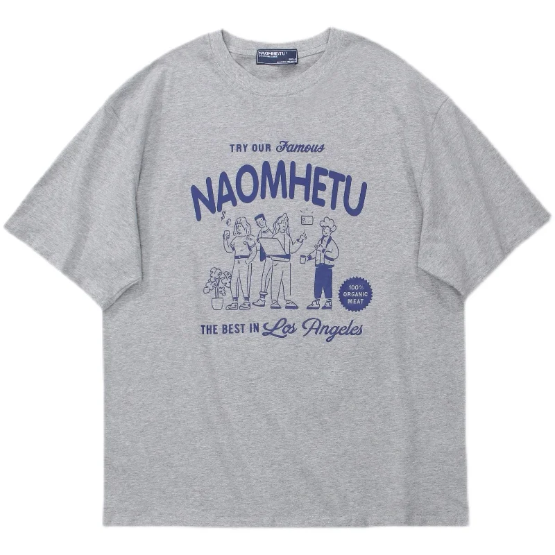 アメリカンレトロキャラクター柄の半袖Tシャツ：レトロかわいいスタイルの定義と実用性