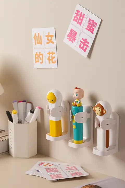 デスク用 点読ペン収納ラック【穴あけ不要・学生向け・学習・書斎用】