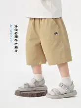 男の子用 小熊デザインコットン中パンツ【夏用・カジュアル・五分丈】