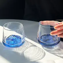 クリスタル富士山デザインのウイスキーグラス【インテリア用・創意的な山脈デザイン】