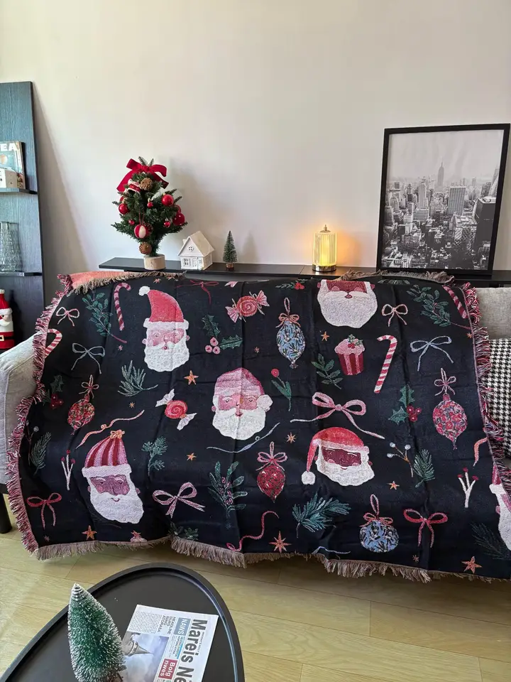 ソファブランケット ソファーカバー タペストリー クリスマス インスタ映え インテリア 飾り チェアブランケット お正月 ギフト