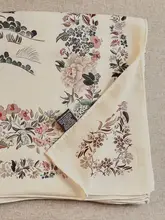華やかなデザインのシルクウールスカーフ【秋冬用・大判・ショールとしても使用可能】
