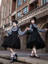 ロリータ風 尖った襟の長袖シャツ【優雅なシルエット・インナー対応】
