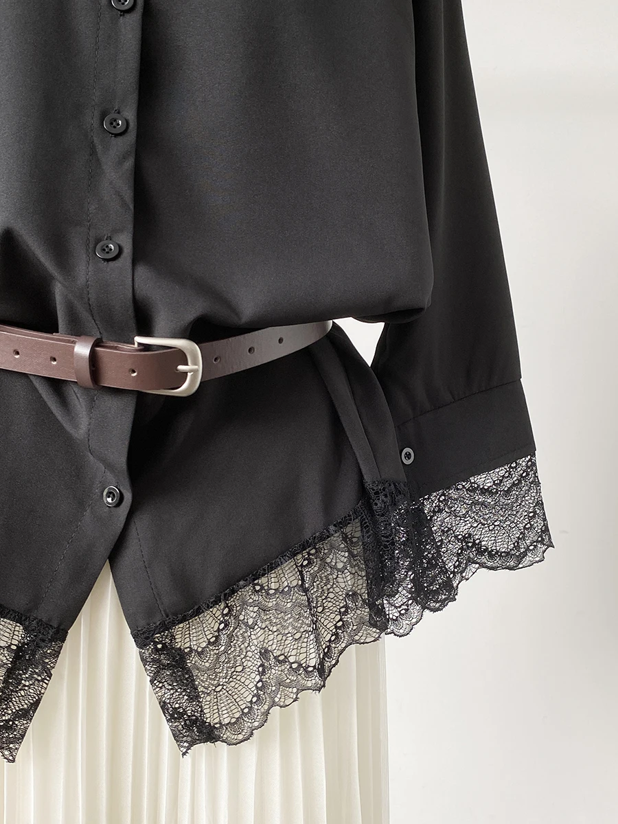4月末に買える服の色やスタイルは？レース切り替えの長袖シャツが通勤に最適な理由