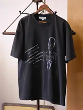 復古風 ハロウィンスカルプリント Tシャツ【水洗い加工・短袖】