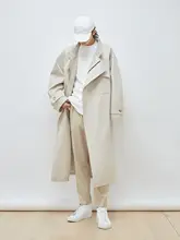 高級感溢れる メンズロングコート【カジュアルデザイン・風防機能・男女共用】（セットアップ対応）