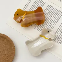 バネ式ヘアクリップ レディース ハーフアップ 犬柄 上品 きれいめ 「FUNCOCO」