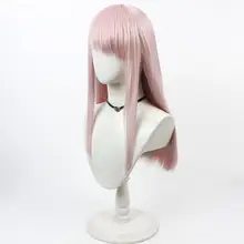 コスプレ用ウィッグ【ピンク・頭皮風デザイン・女性向け】