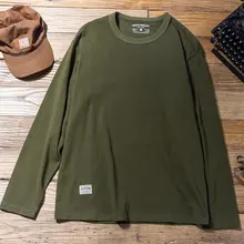 アメリカンビンテージ風 ストレッチコットンTシャツ【無地・重厚感のある素材】