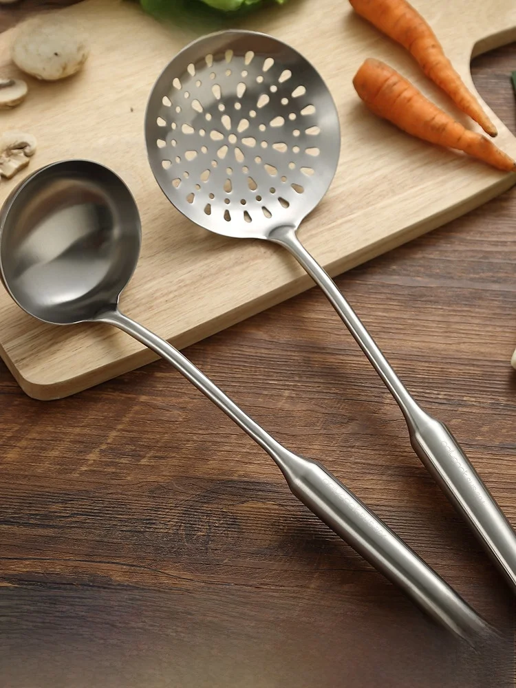 onlycook 304不鏡鋼製スプーン＆ストレーナーセット：一人暮らし向けの高耐久調理器具セット