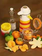 緑の剥がせるオレンジミニフルーツモデル【Blythe人形用・網目収納付き】（セットアップ対応）