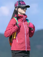 女性用 防風防水フード付きソフトシェルジャケット【タイトフィット・アウトドア・春秋用】