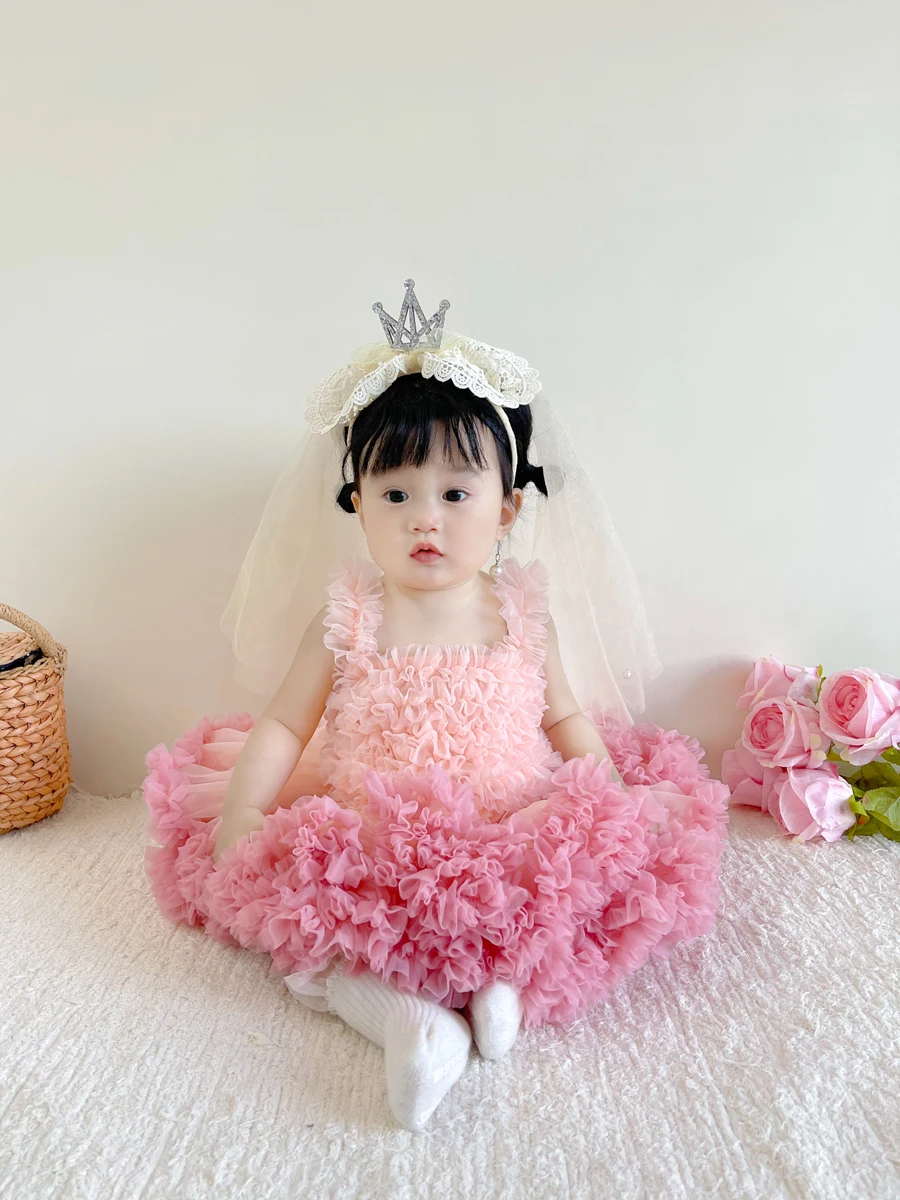 女の子赤ちゃん用チュチュドレス：夏のプリンセススタイルで誕生日を彩る