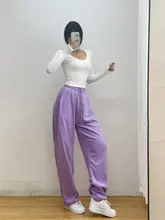 GQSTORE レディース ワイドレッグ ジョガーパンツ【ホワイト・ルーズフィット・ストレッチ・カジュアル】