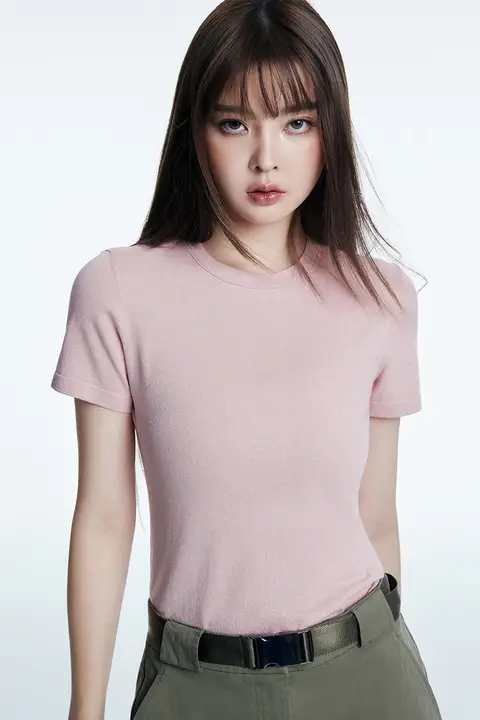 CHANDOOIVY 超細高密ビスコース素材 半袖Tシャツ【ラウンドネック・ユニセックス・オーバーサイズ】