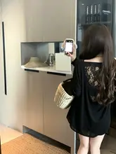 背面レース透かしデザインの長袖日焼け防止Tシャツ【女性用・夏季・ルーズフィット・極上の柔らかさ】