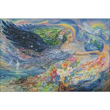 現代的なシンプルデザインの風景刺繍ポスター【アニメキャラクター・カラフル】